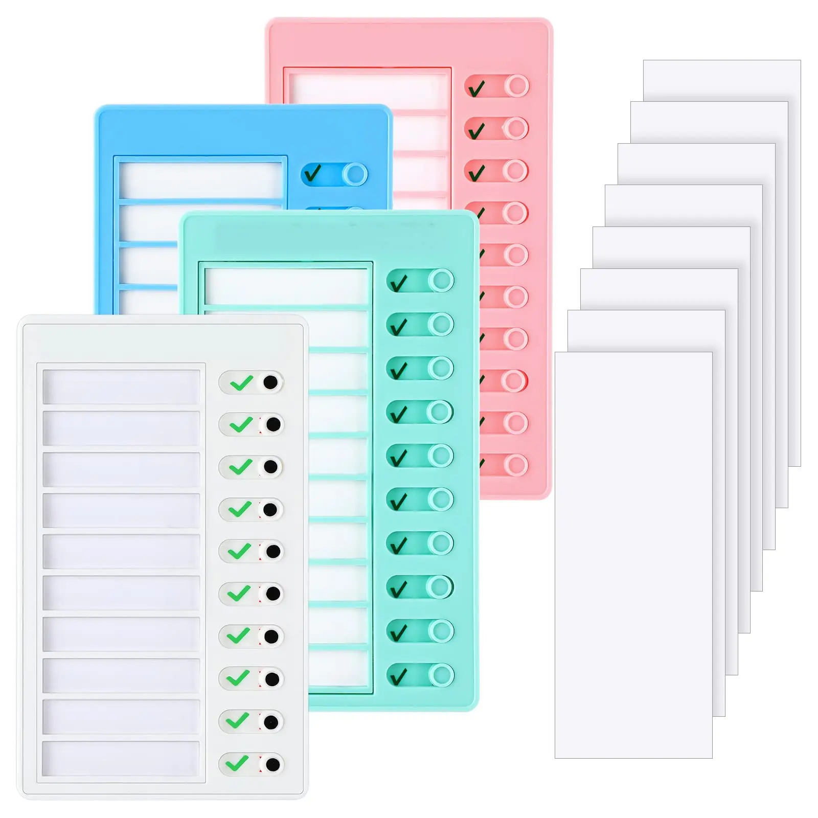 Custom Colorful Plastic Checklist Board with Detachable Card To Do List for Home Routine Planning My Chores Memo Board Checklist