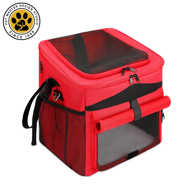 SinSky Bicycle Carriers Carrying Pet Basket Bag Riding Pet Hanging Outdoor Dog Bicycle Carrier Breathable Folding Bag