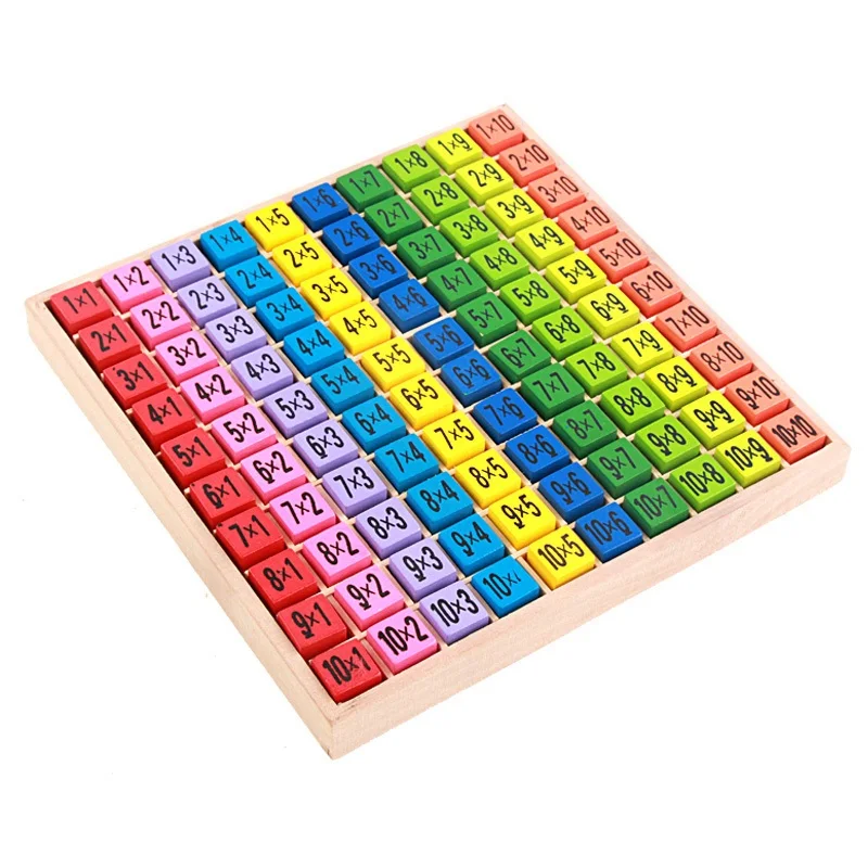 Montessori Educational Teaching Aids Wooden Toys for Children 99 Multiplication Table Math Arithmetic Toys