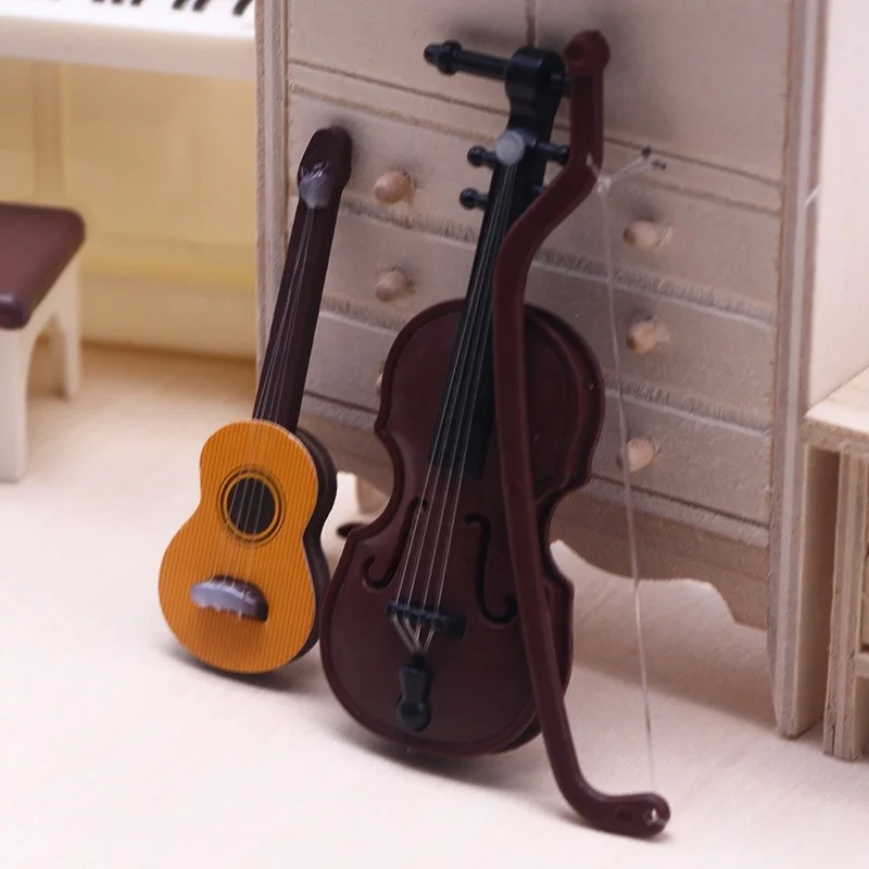 1:12 Dollhouse Miniature Violin Musical Instruments Collection DIY For Doll House Decor Accessories props toys