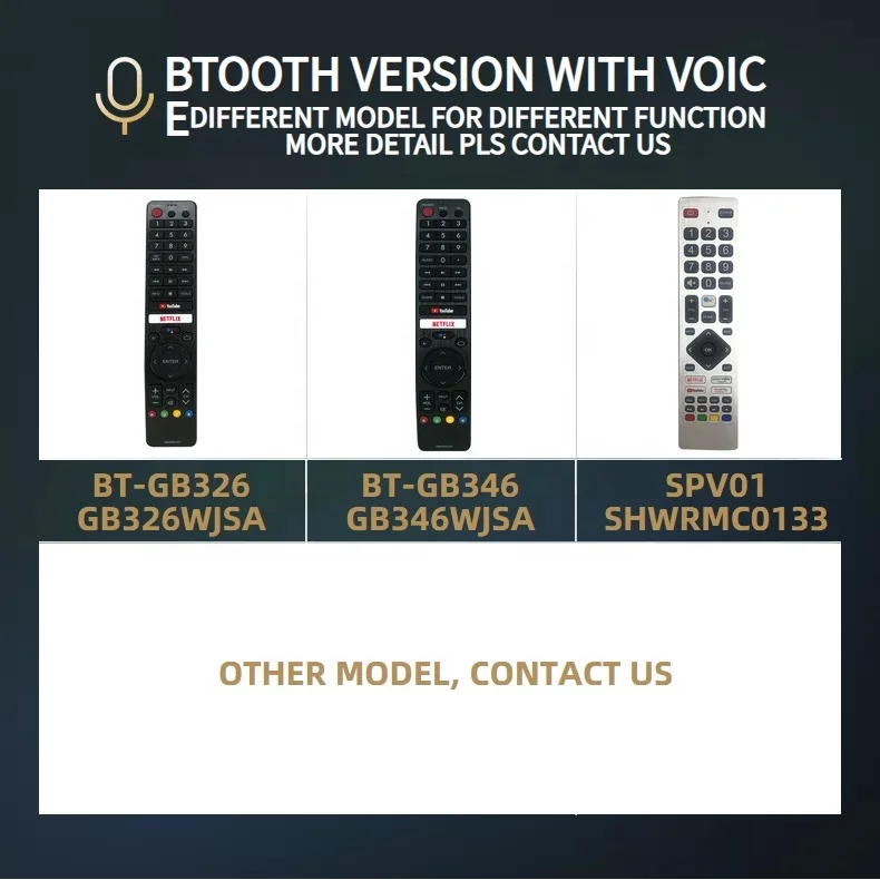 SPV01 voice Remote Control For Sharp Aquos TV SHWRMC0133 LC-40BL2EA LC-40BL3EA with Netflix Youtube Google Play