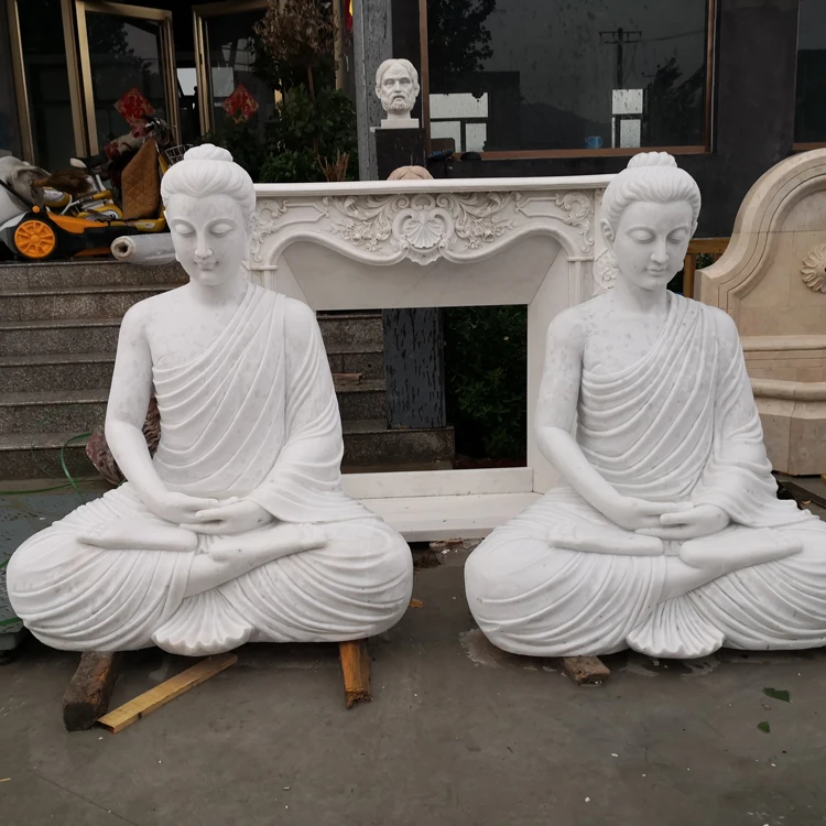 Granite Meditating Buddha Garden Statue