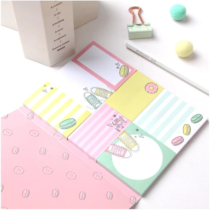 custom coloring self adhesive new design cute sticky notes booklet note set multi list book