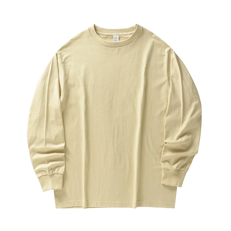 High quality 210g oversized custom label  big size white tshirts best quality classic summer crew neck men long sleeve tshirts