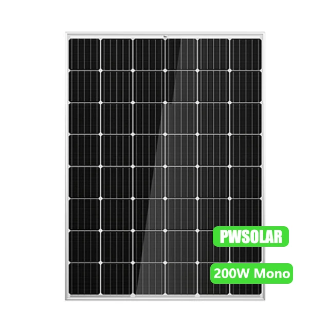 Solar Panels High Quality  200 Watt With 48 Cells Series Mono Photovoltaic Solar PV Module for Solar Plant Solar System