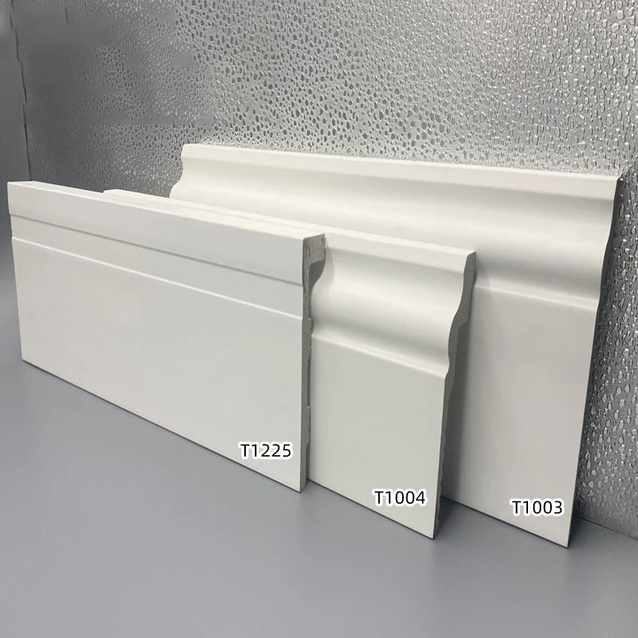Wholesale interior Decorative Waterproof Easy Install Flooring Skirting Board Baseboard  Polystyrene ps skirting board white