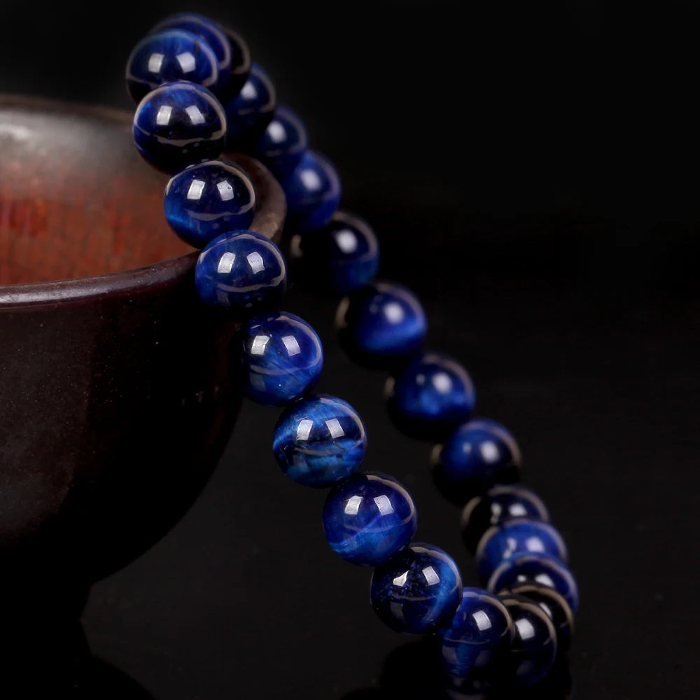 Wholesale 4/6/8/10/12mm Natural Stone Beads Gemstone A +Tiger Eye  Beads Bracelet