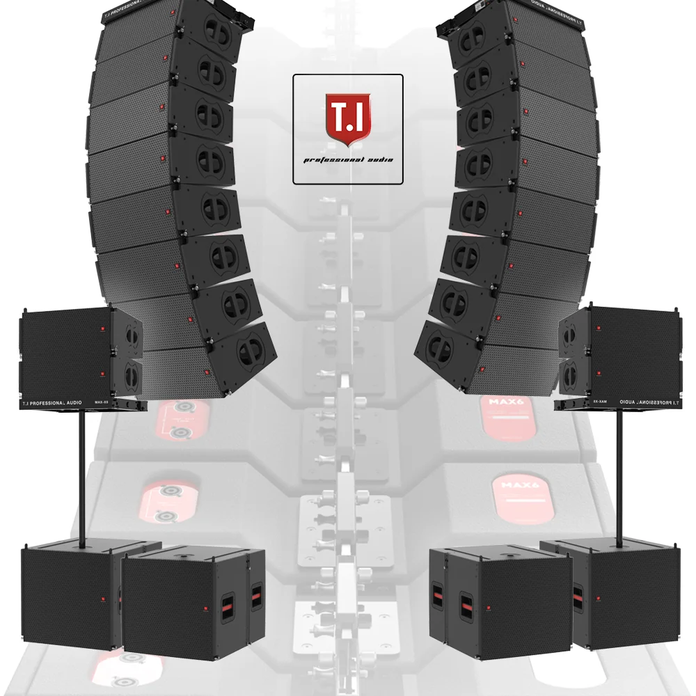 MAX-6 Two-way Passive Power Amplifier Subwoofer with Bluetooth Control, DSP for Concert, Venue Stage & Sound Equipment