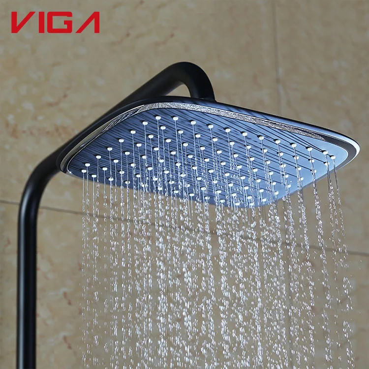 Trending Hot Products Automotive Paint Technology Black Rain Shower Head Water Saving Shower Set