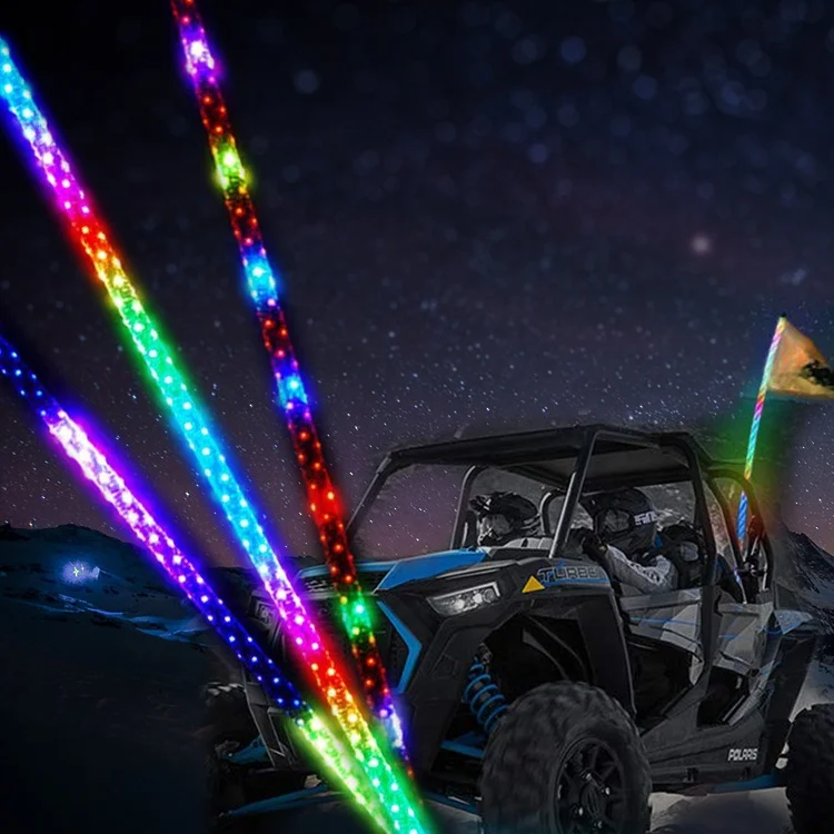  Новый контроллер суперъяркая светодиодная подсветка UTV подсвеченная антенна танцевальный свет кнут для ATV Polaris