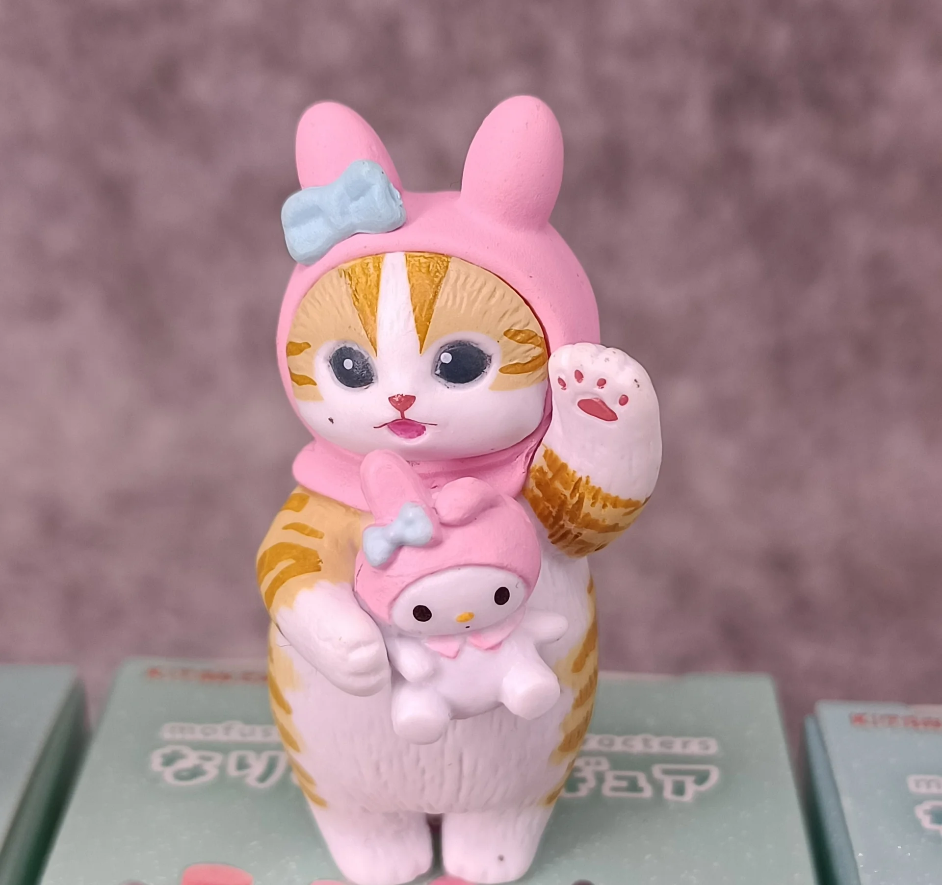DHF1100 Wholesale kawaii cartoon Pompompurin Kuromi Melody&mofusand series figure toys anime Hangyodon figure gift