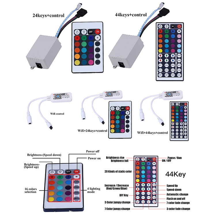 5050 LED light Strip 5M Waterproof DC 24V RGBW Colorful Light  Buy TV Smart BT Remote Control Decoration Light Led Lamp