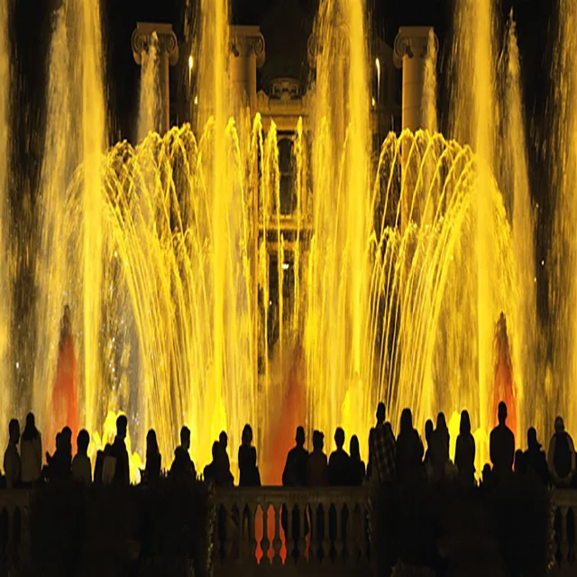 Finn Forest 2020 good quality ss304 material lighted colorful dancing music water fountain