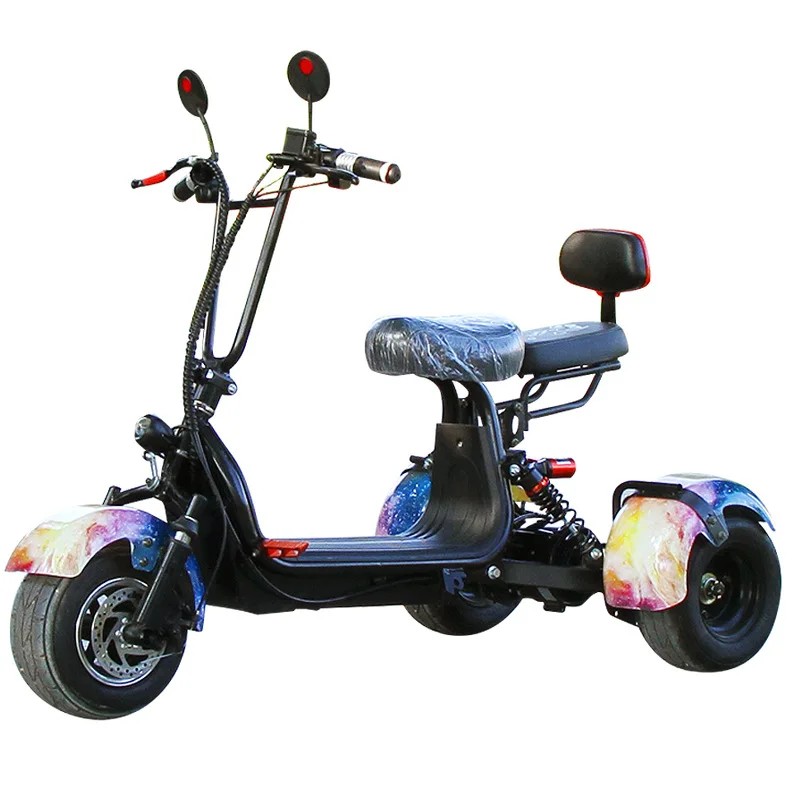 Small Electric Three-wheeled Battery Scooter Mini Folding Old Scooter