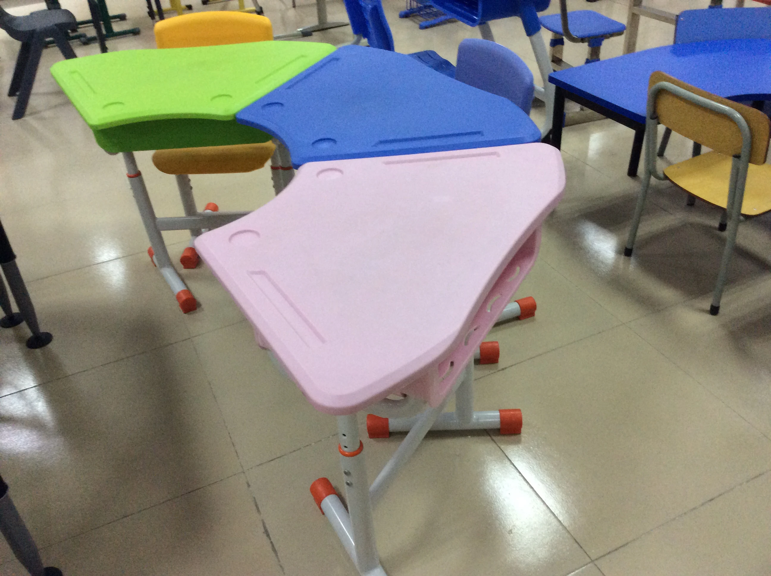 Pre School Furniture Kindergarten  colorful student desk and chair desk chair corner study desk table