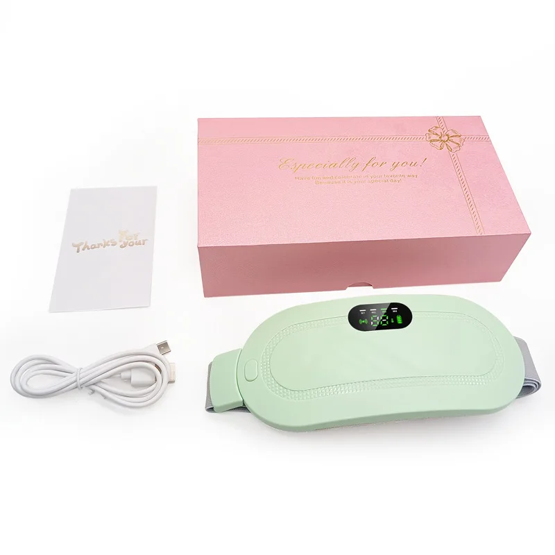 Menstrual Heating Pad for Women Cramps Period Pain Relief Device Vibration Waist Massager Physiotherapy Warm Palace Belt