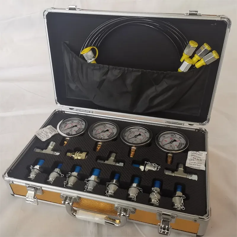 Digital Pressure Gauge Set for Excavator Hydraulic Pump 10-60 MPA for Construction Work and Value Tests Pressure Gauge Sets