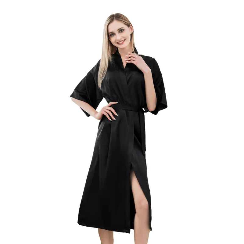 Wholesale Silk Satin Bathrobe Spa Robe massage robe