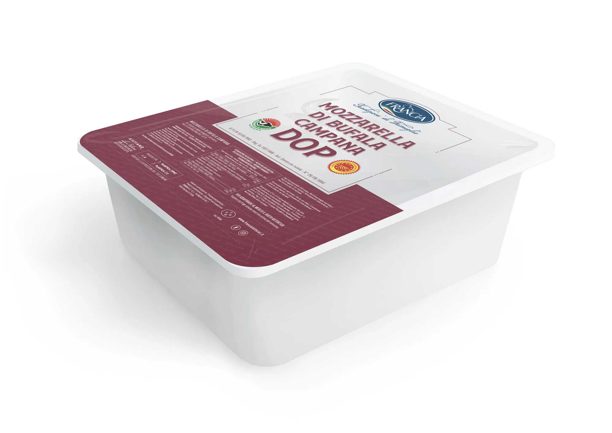 Quality Guarantee Delicate 4 Pieces Of Mozzarella Bufala Campana PDO Of 750G Cooked As An Ingredient