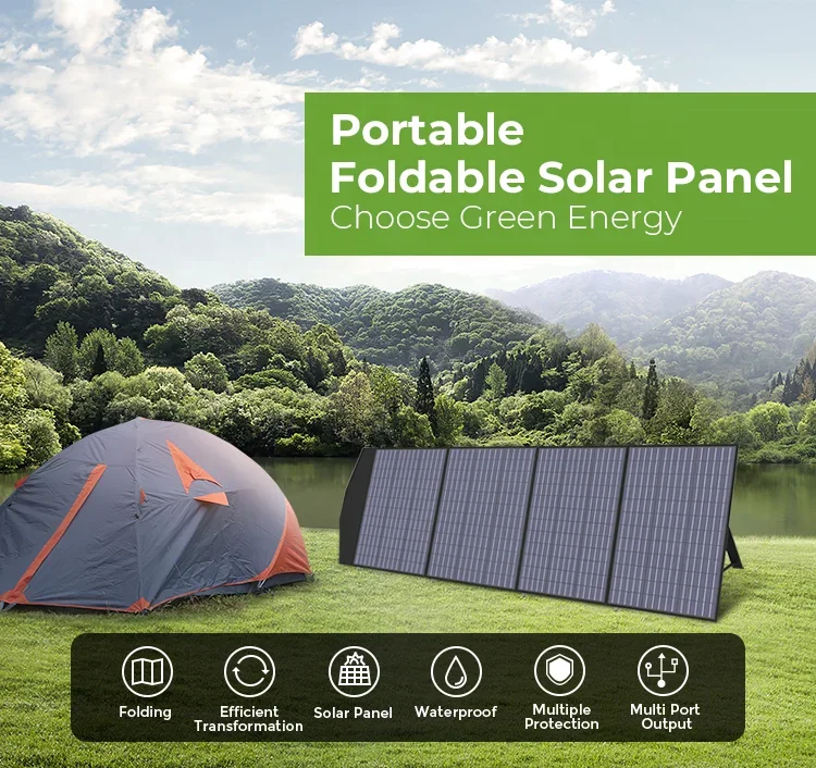 Outdoor camping portable folding panels solar kits 60w sun power solar generator solar panel foldable 60w Power Pack bag