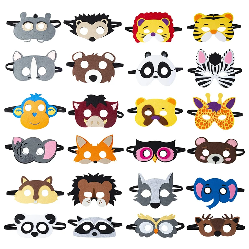 Animal Party Mask Children Felt Animal Masks  Felt Eye Party Kids Mask for Kids