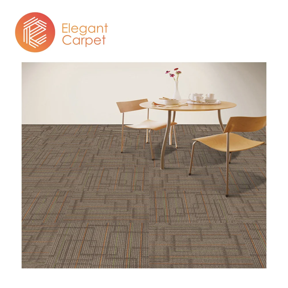 50cm x50cm PVC bituman backing floor plush carpet tiles luxury