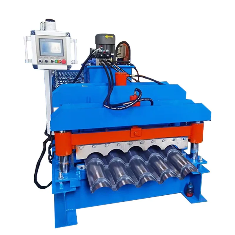high quality automatic cnc glazed sheet tiles press roofing roll forming machine equipment Step Tile Roll Forming Machine