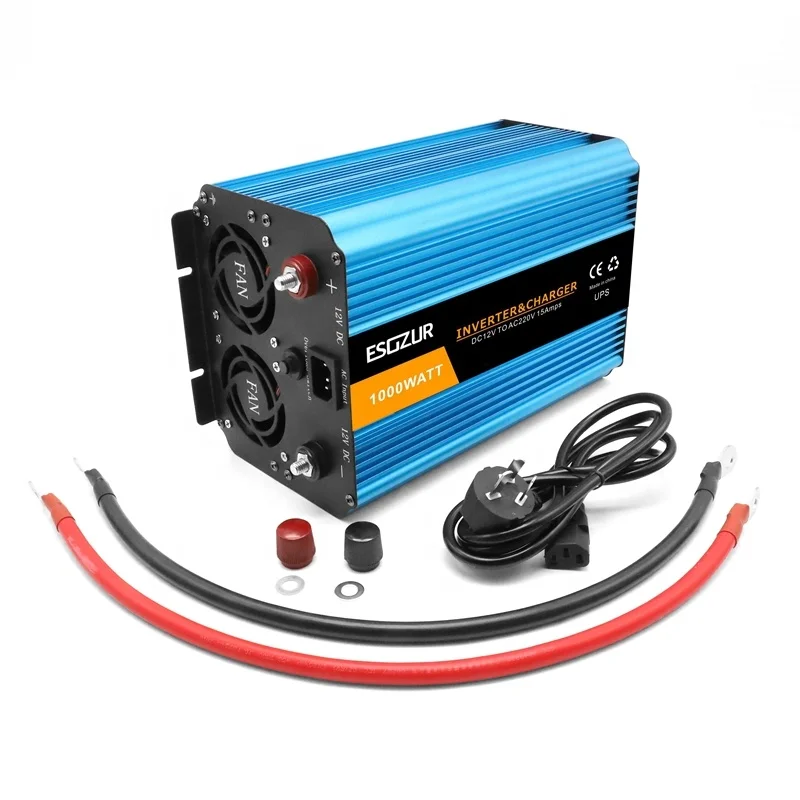 off gird dc 12V to ac220V  pure sine wave 1000w 1500w 2000w 3000w inverter with battery charger ups inverter