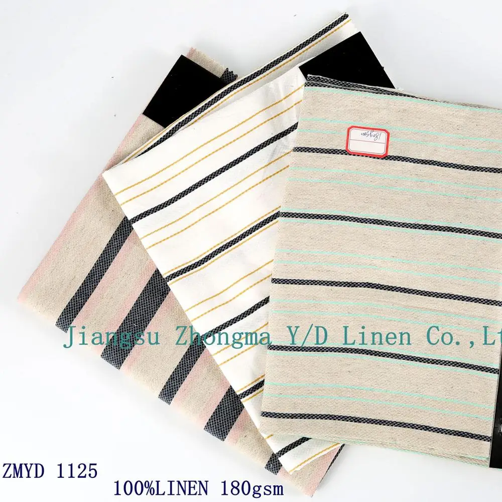 
Hot selling fabrics style ZMYD 1125 16C*20R,72*56 linen viscose Y/D stripe home textile fabric 