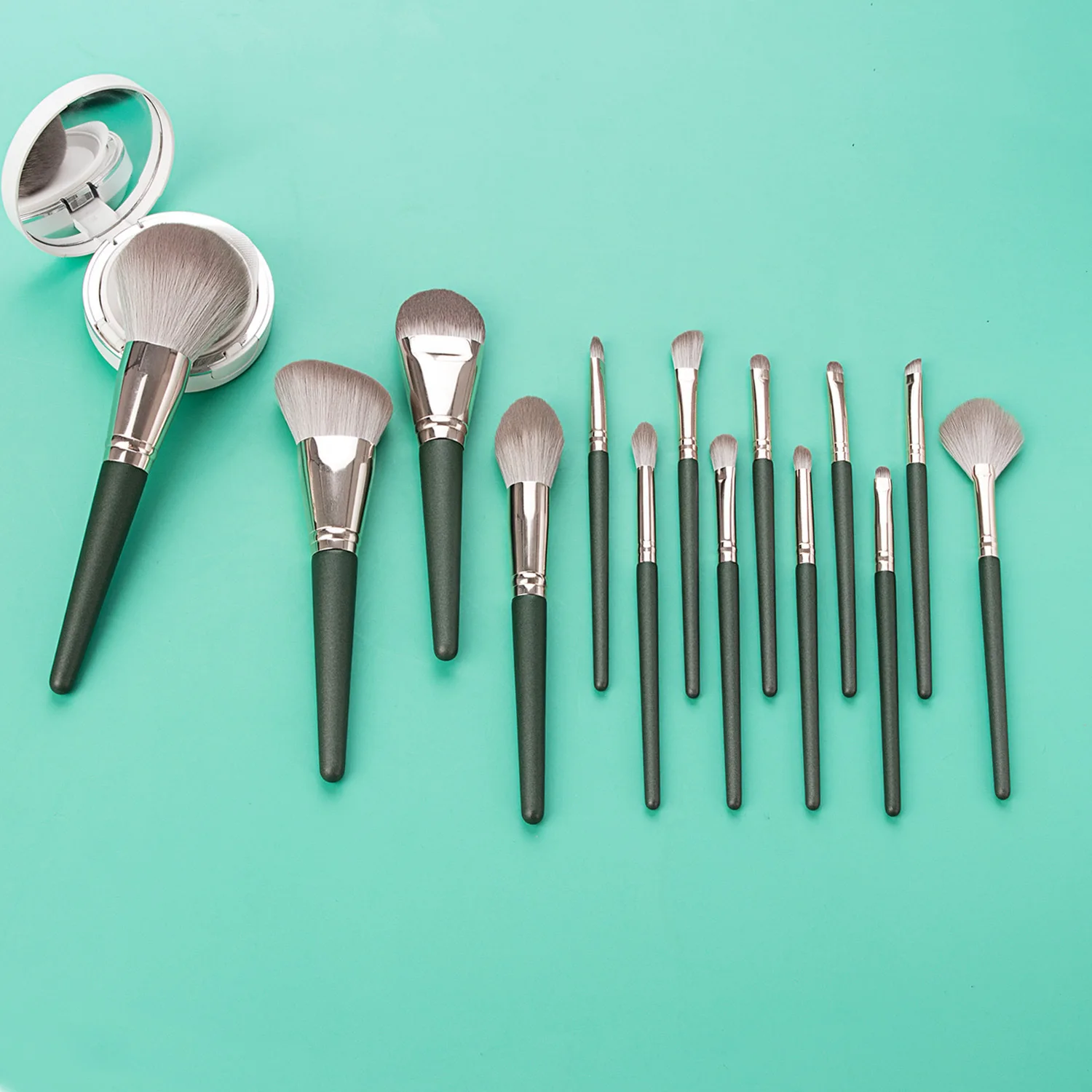 Most Popular 14Pcs Brush Makeup Cosmetics Indispensable For Beginners Good Looking Makeup Bag Of Excellent Workmanship