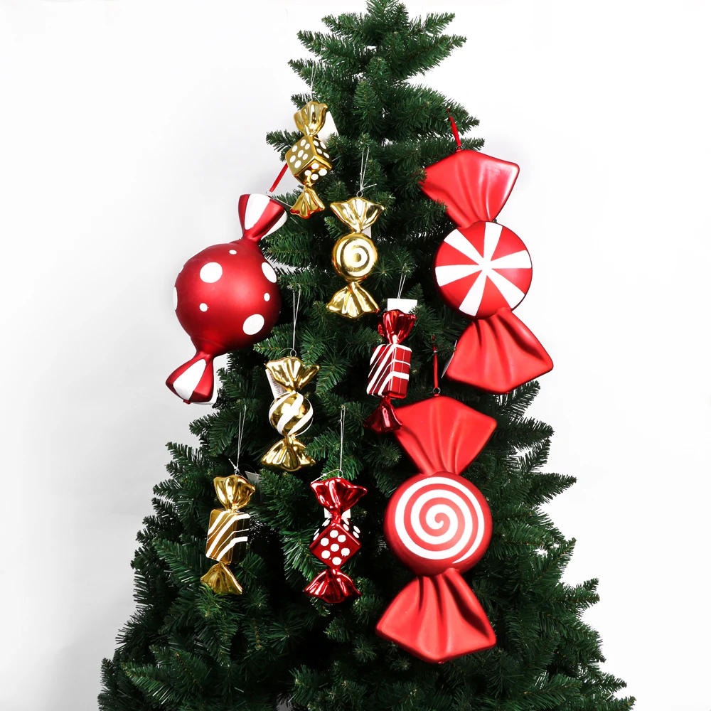 21*9*2.5cm Outdoor indoor Christmas tree ornaments shopping mall Large hanging Candy Christmas lollipop