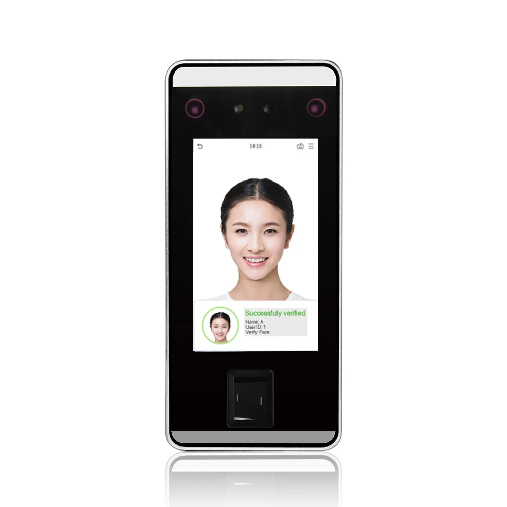 SpeedFace V5L Dynamic Facial Recognition Fingerprint Palm RFID Access Control Time Attendance With Video Door Intercom