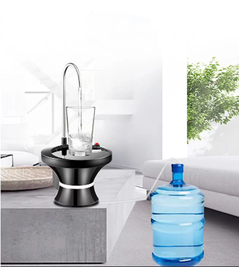 HK-D8 Mini Portable 20L/5G USB Automatic Pump Water Dispenser Instant Cold Drinking Water Plastic Bottles Stand Household Hotel