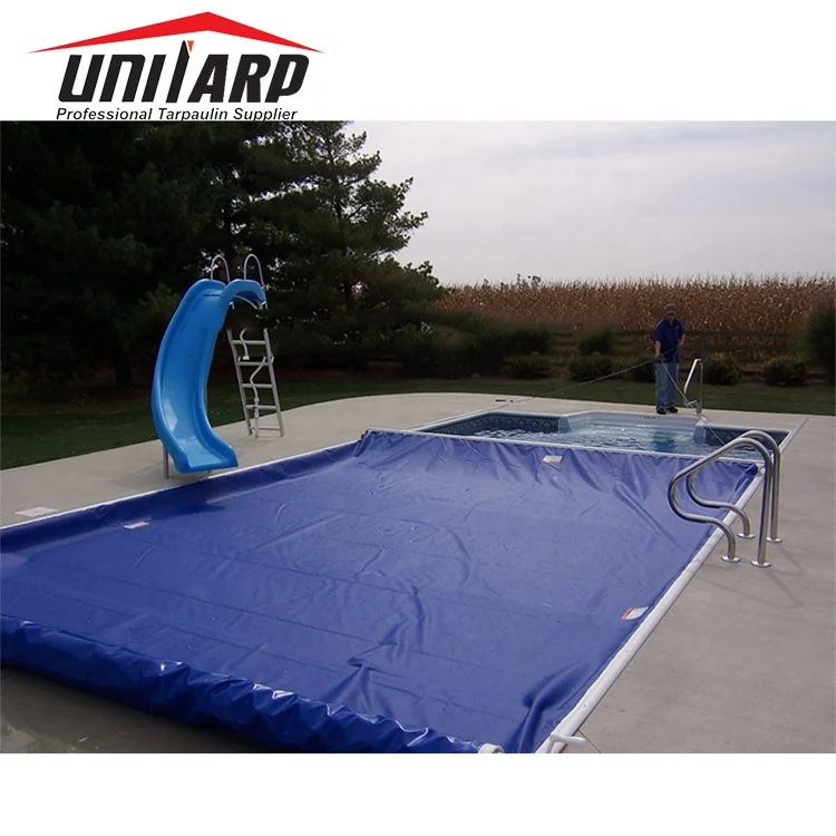 Garden Private Standard In-Ground Safety Winter Swimming Pool Cover Blue PVC Tarpaulin