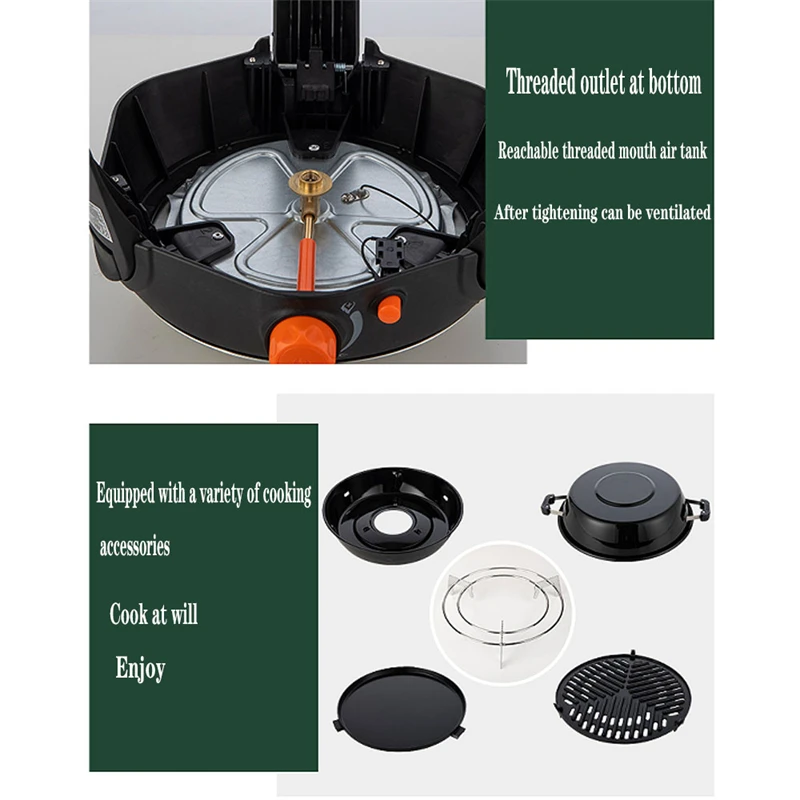 Outdoor portable multifunctional barbecue grill BBQ grill hot pot butane gas filling stove gas stove korean bbq