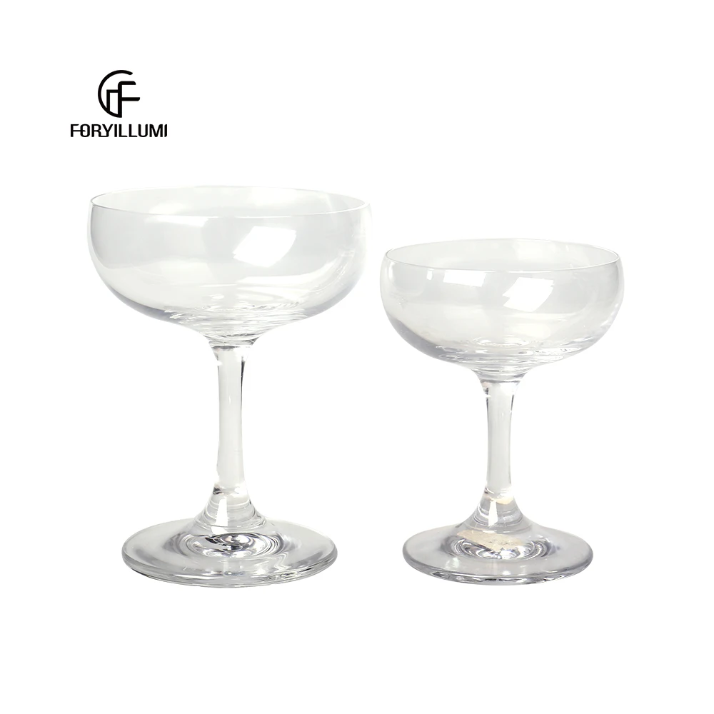 Wholesale unique clear glass wine goblet creative custom 100ml 200ml Glass Container glass Coupe Cocktail