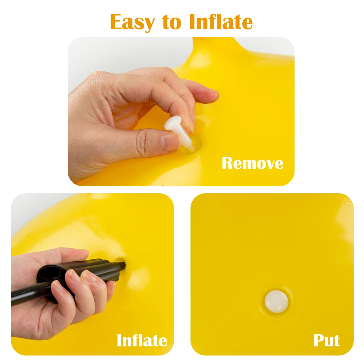 2023 New Factory Direct Jumping Hopper Ball for children Yellow color rubber bouncy ball jumping ball