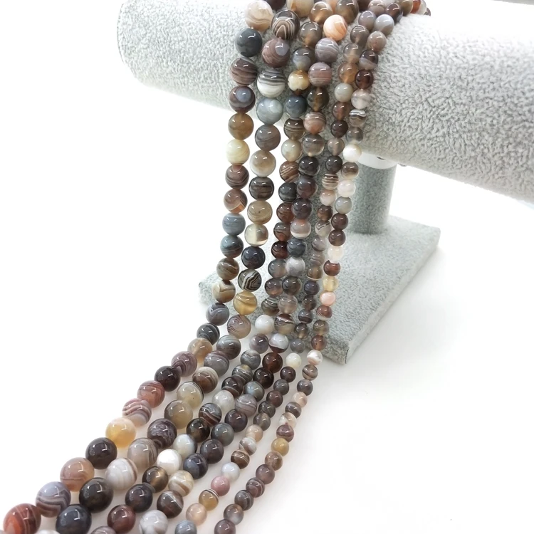 Hot Selling 4/6/8/10/12/14mm High Grade Natural Persian Gulf Agate Loose Beads For Jewelry Charm