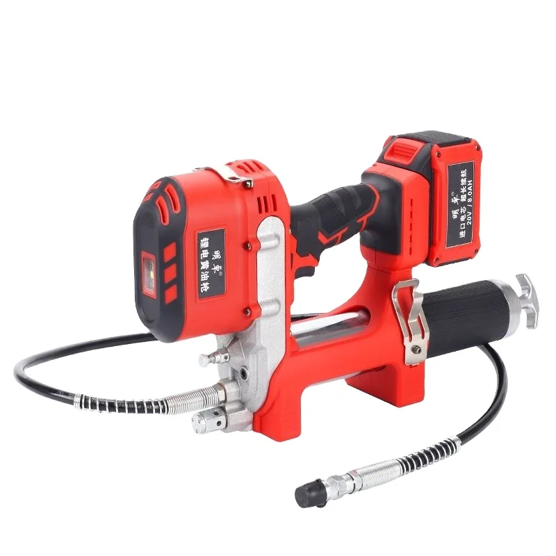 Cordless electric butter gun, rechargeable lithium battery, automatic high-voltage butter gun, excavator, butter spraying tool