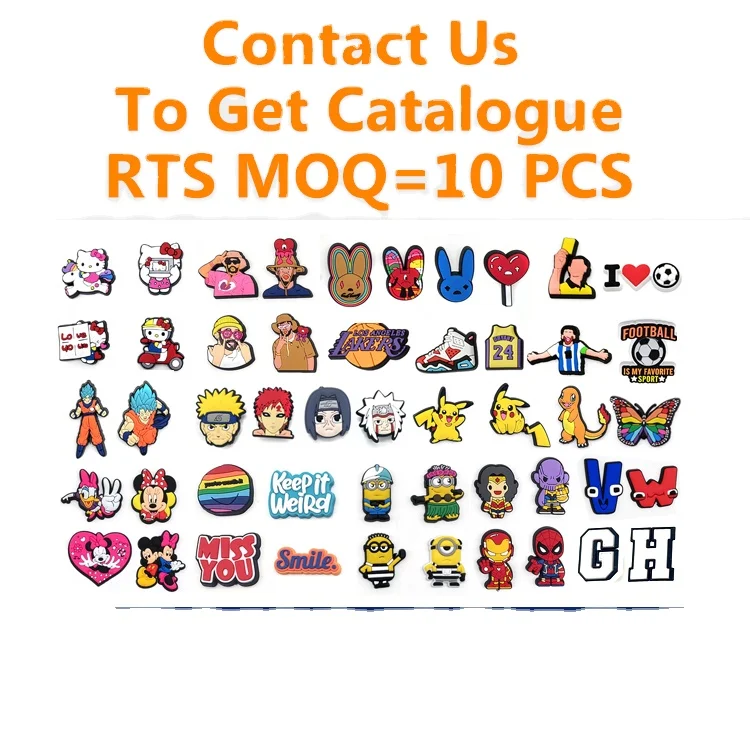 BHC OEM/ODM Wholesale Custom Brand Designer charms for bracelets shoe charms Luxury crockely-shoes PVC croc charms luxury