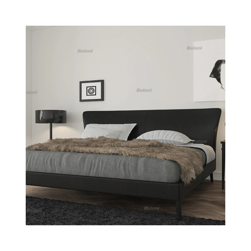 Modern luxury design Italian bedroom furniture king size beds double upholstered bed