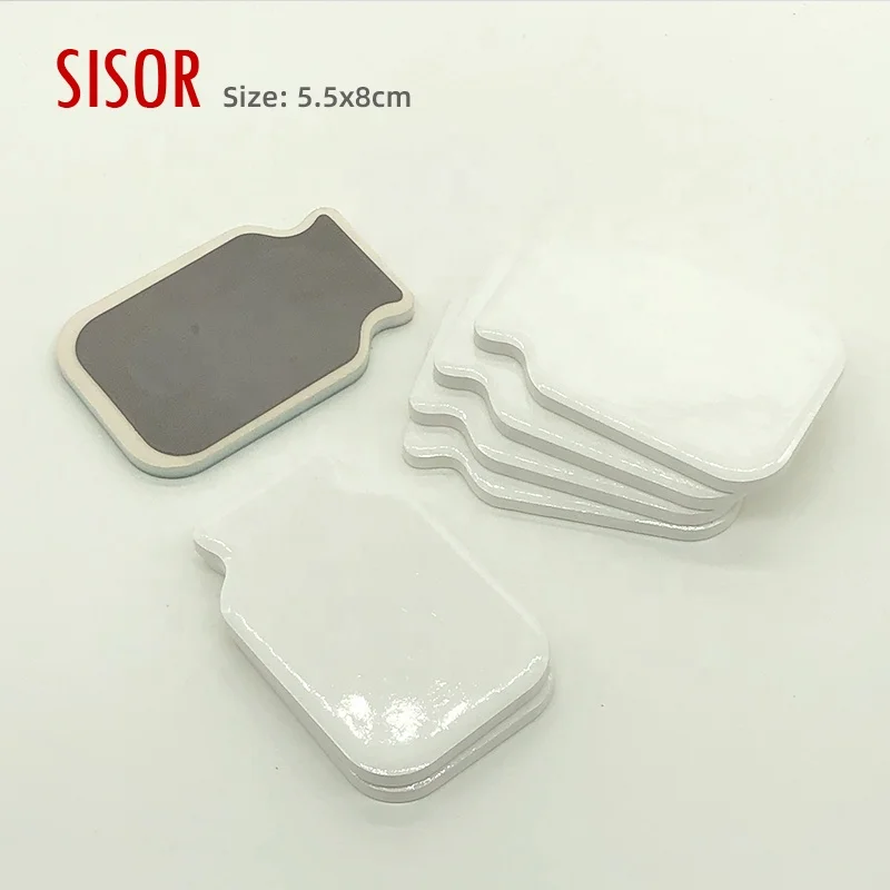 Wholesale DIY Bottle Shape Blank Ceramic Fridge Magnet Customizable Gifts Sublimation Ceramic Magnet With Soft Magnetic Backed