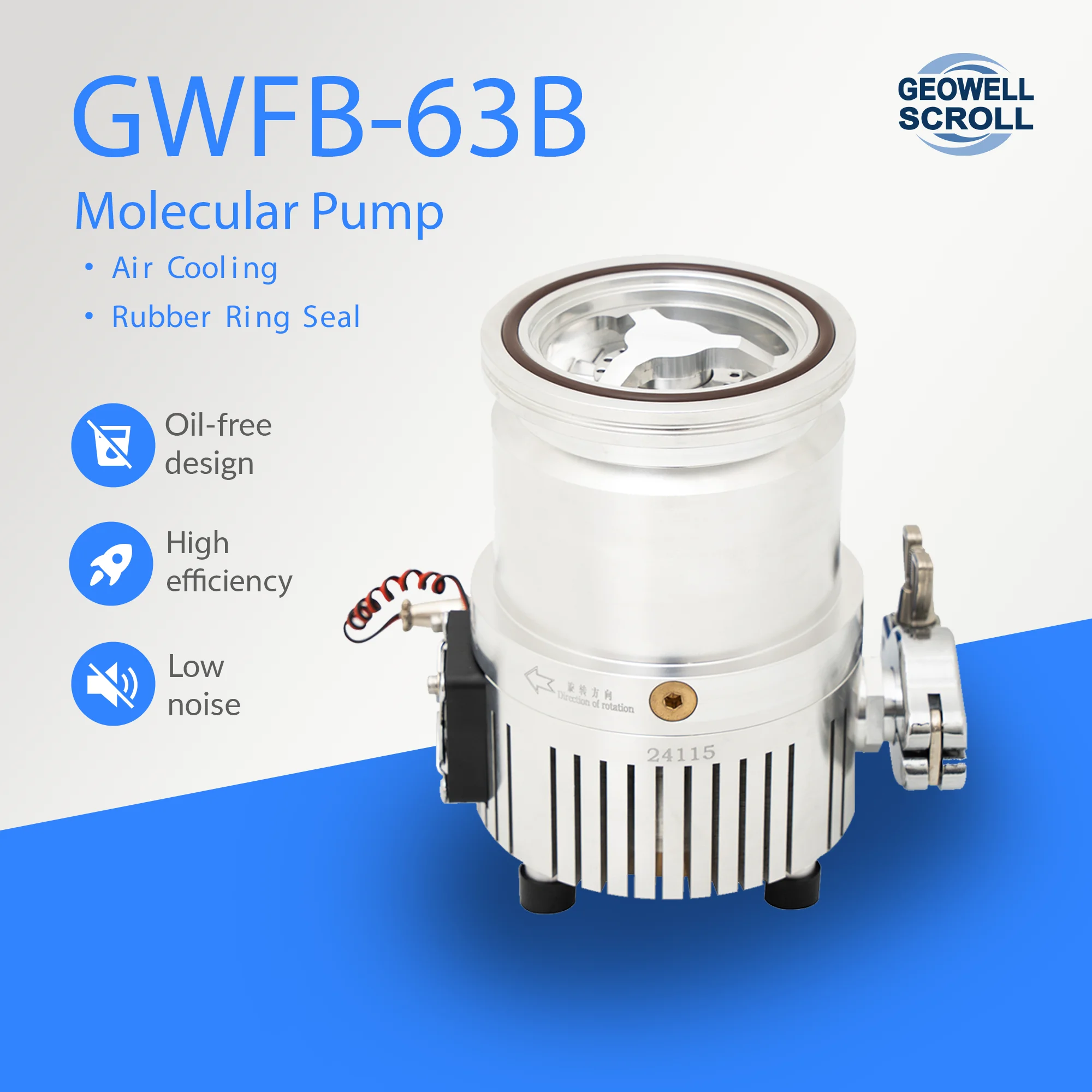 Цена по прейскуранту завода-изготовителя 80 л/с GWFB-63B безмасляный воздух/Водяной молекулярный насос полупроводниковый/лазерный/светодиодный турбо вакуумный