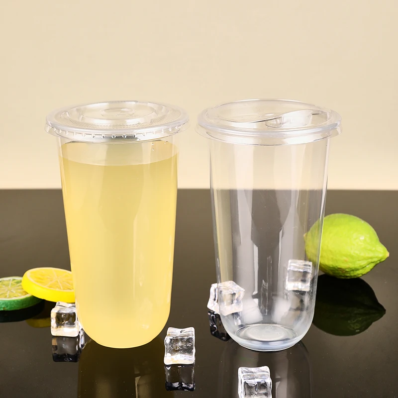 Plastic Water Cup Coffee Lids Ice Cream 32Oz Lid 24Oz Cold Tumbler 32 Oz Hard Custom Straw Drink Disposable Dessert Cups