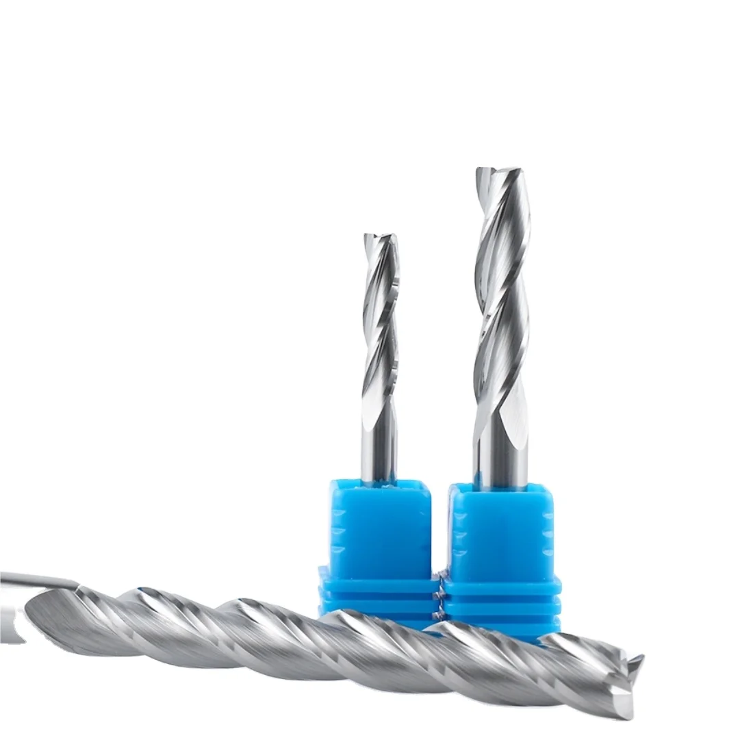 Tungsten Steel Alloy 3-Edge Flat Bottom Milling Cutter for Plastic Acrylic PVC Cutting