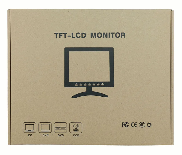 
ZHIXIANDA 8 inch tft lcd cctv desktop car cheap monitor with HD-MI BNC VGA USB AV input 