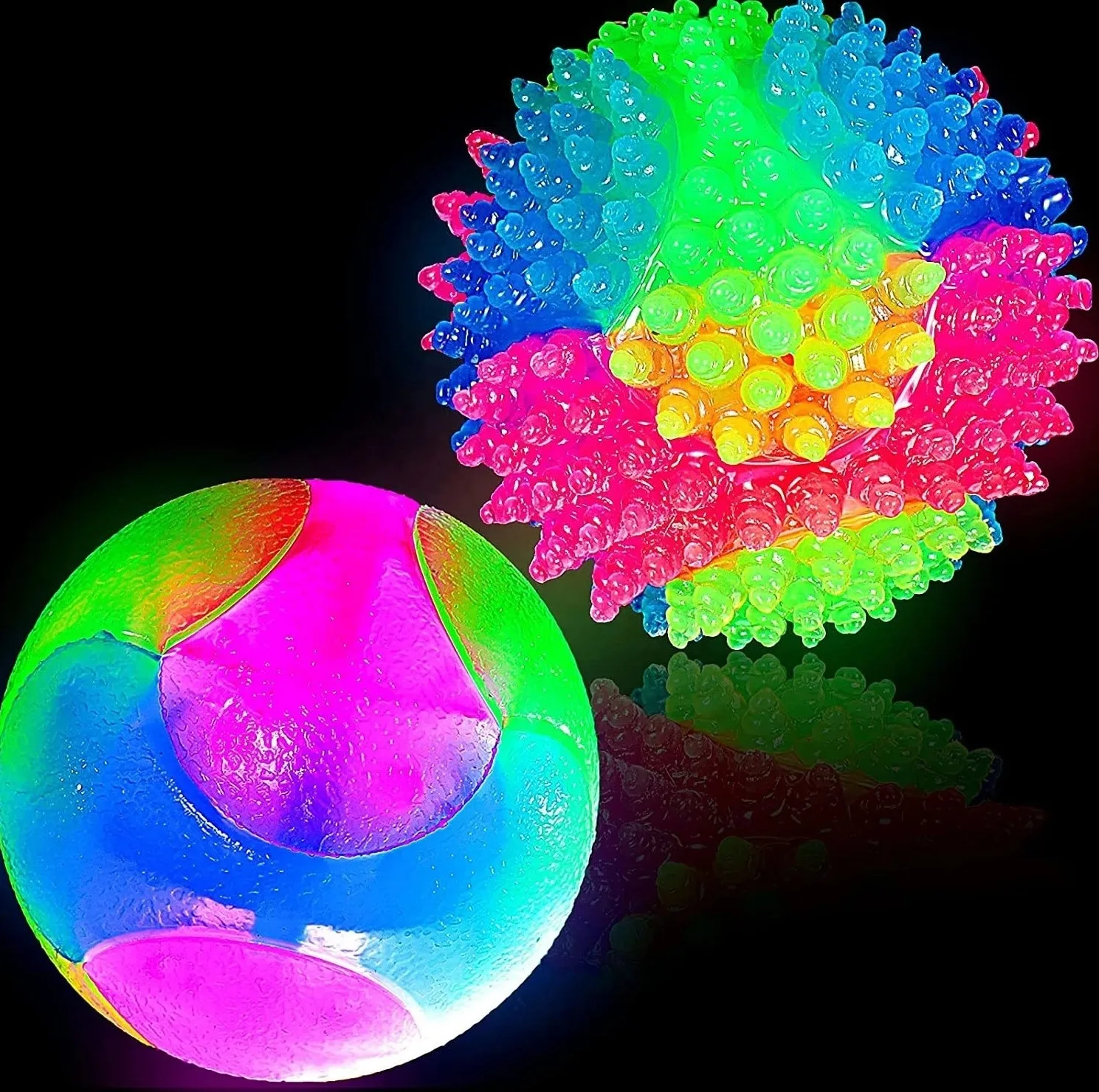 Led Flashing Elastic Toy Ball Molar Teeth Cleaning Bouncing Pet Ball Self Rotating Ball Smart Led Cat Toy