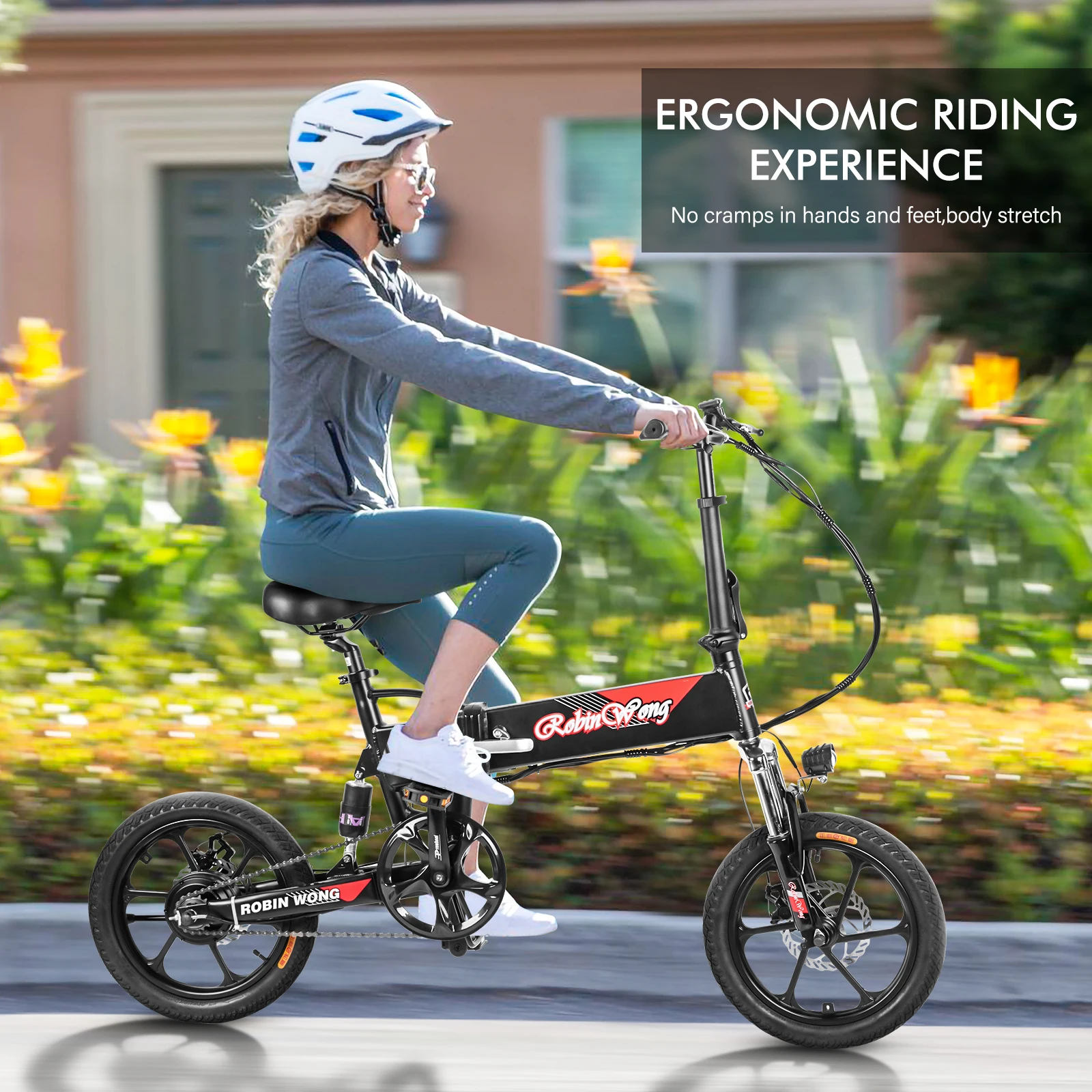 Высококачественный электровелосипед Klapp, рама из алюминиевого сплава, шины 250 Вт 16 дюймов, скрытый литиевый аккумулятор, полноподвесной электровелосипед