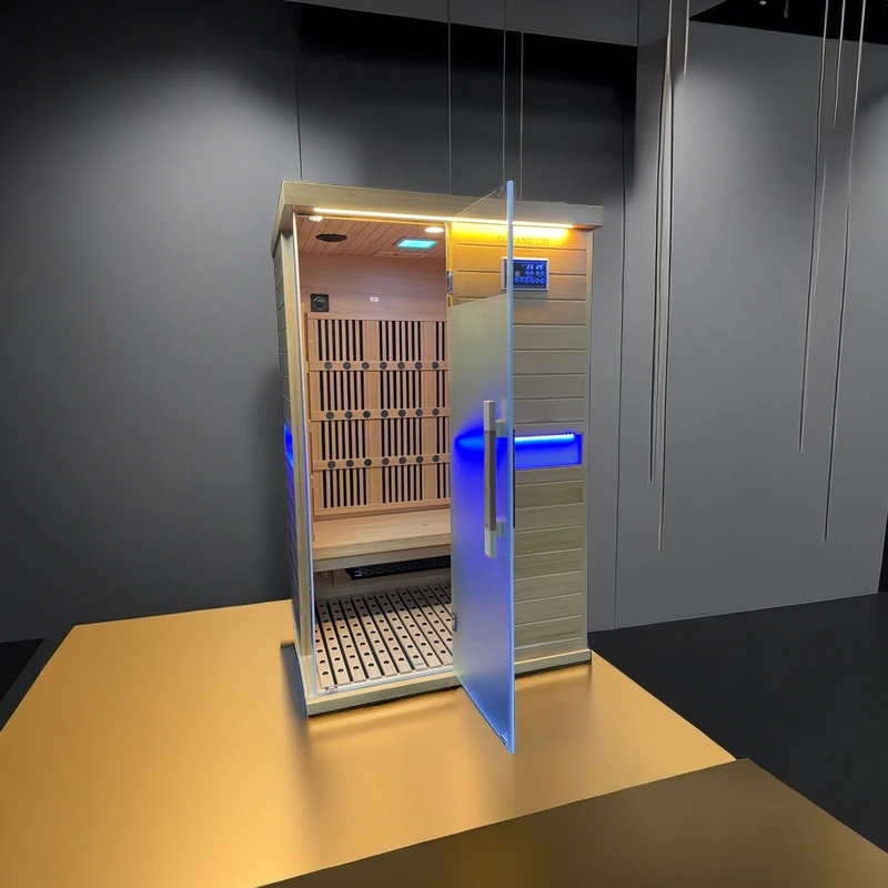 Home Use big Indoor Sauna Equipment infared sauna solid wood 2 person dry steam sauna room