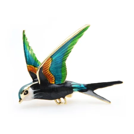 Flying Swallow Brooch Pins For Women Animal Bird Broche Jewelry Gift (1600285528358)